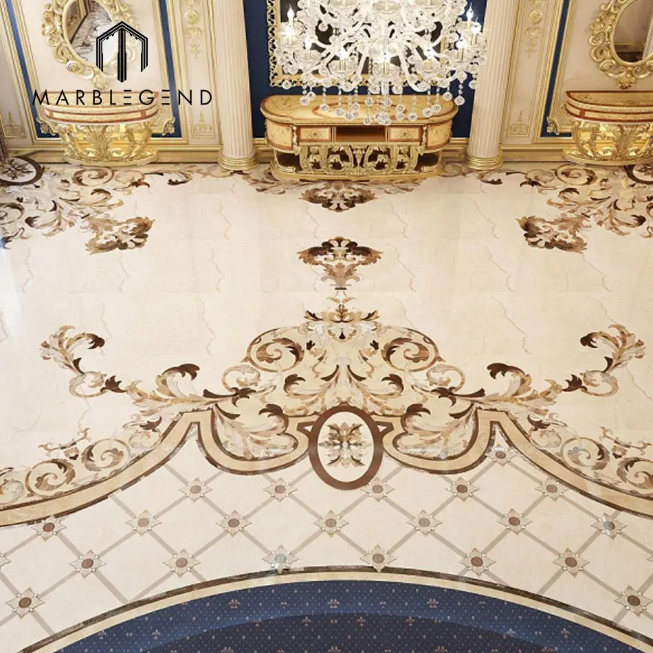 Custom Arabic Majlis Flooring Waterjet Tile Marble Medallion Designs Custom Arabic Majlis Flooring Waterjet Tile Marble Medallion Designs For Product On