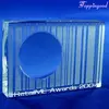 3D Laser Frosted Rectangle Crystal Cube For Business Souvenir