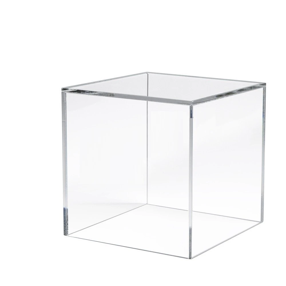 perspex 5 sided box cube Clear acrylic 