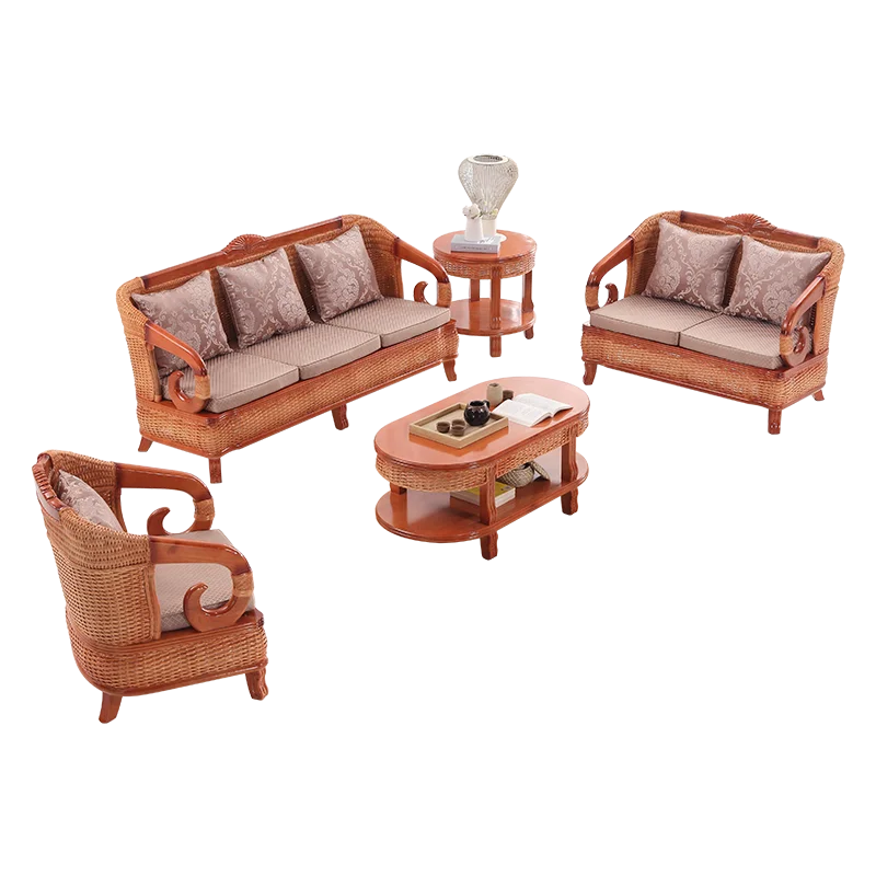 Chinese Style Indoor Living Room Furniture Cane Wood Sofa Set Buy Cane Sofa Set Living Room Furniture Living Room Furniture Set Chinese Sofa Set