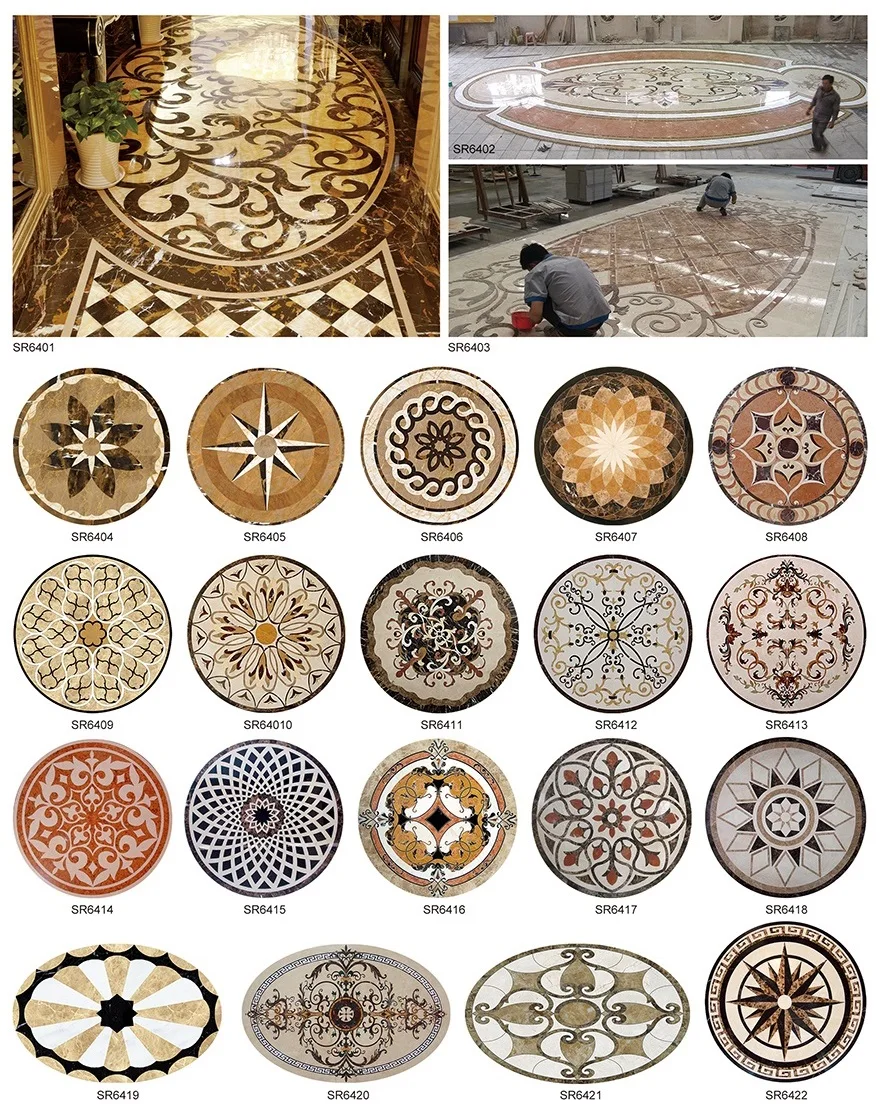 Hot Sale Marble Stone Waterjet Medallion Pattern Carpets