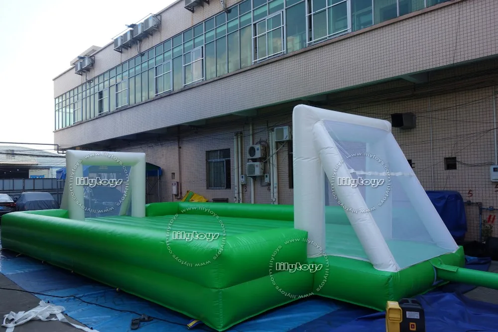 inflatable soap soccer field