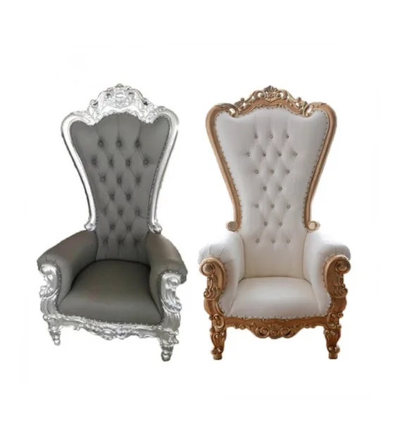 White Royal Wedding Throne Chairs For Bride And Groom Sofa Chair For ...