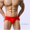 Men's modal mesh u convex pocket sexy low waist cold breathable underwear brief
