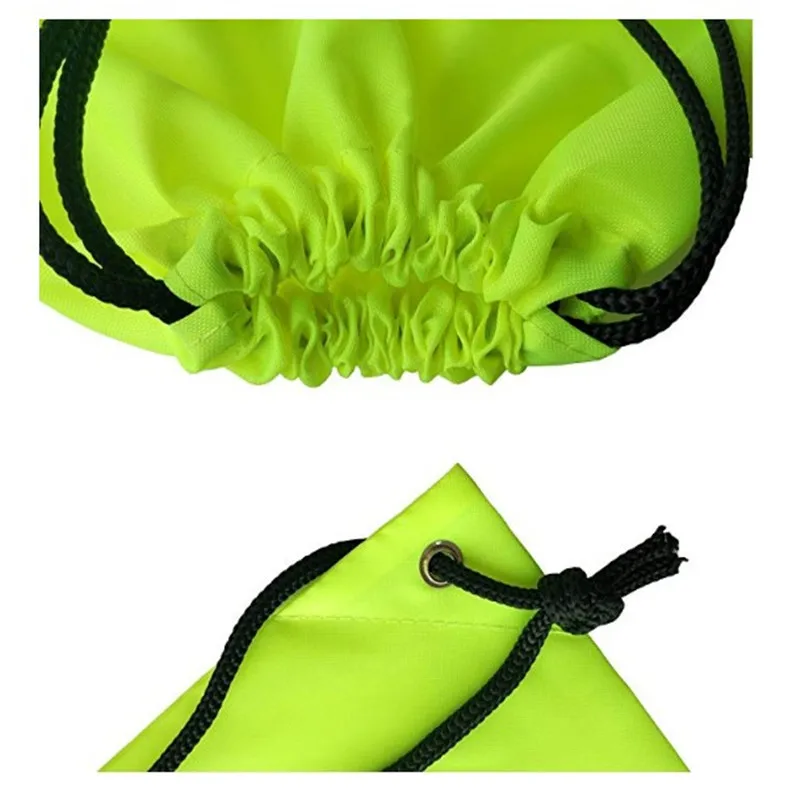Promo custom print folding nylon drawstring bag backpack