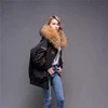 European Fashion Casual Fur Trim Down Inner Women Jacket Winter Warm Bomber Jacket