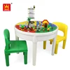 Plastic Building Block Children Table New Design Building Brick Children Building Block Desk Toys For Kids