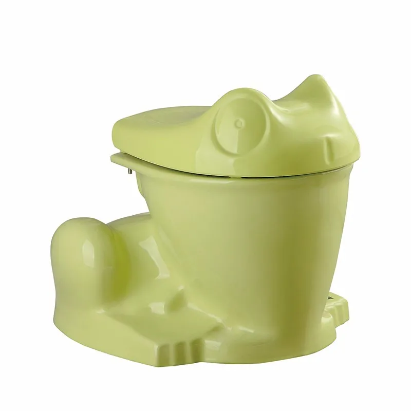 Adorable Bathroom Animal Green Frog Ceramic Washdown Wc Toilet Two