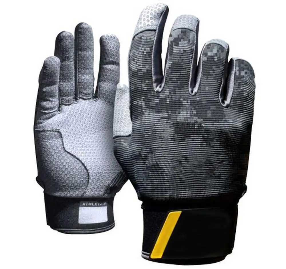 Custom Logo Goatskin Leather Softball Batting Glove Padded Outdoor