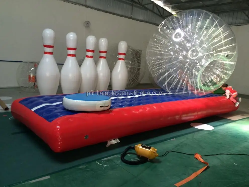 inflatable human bowling set