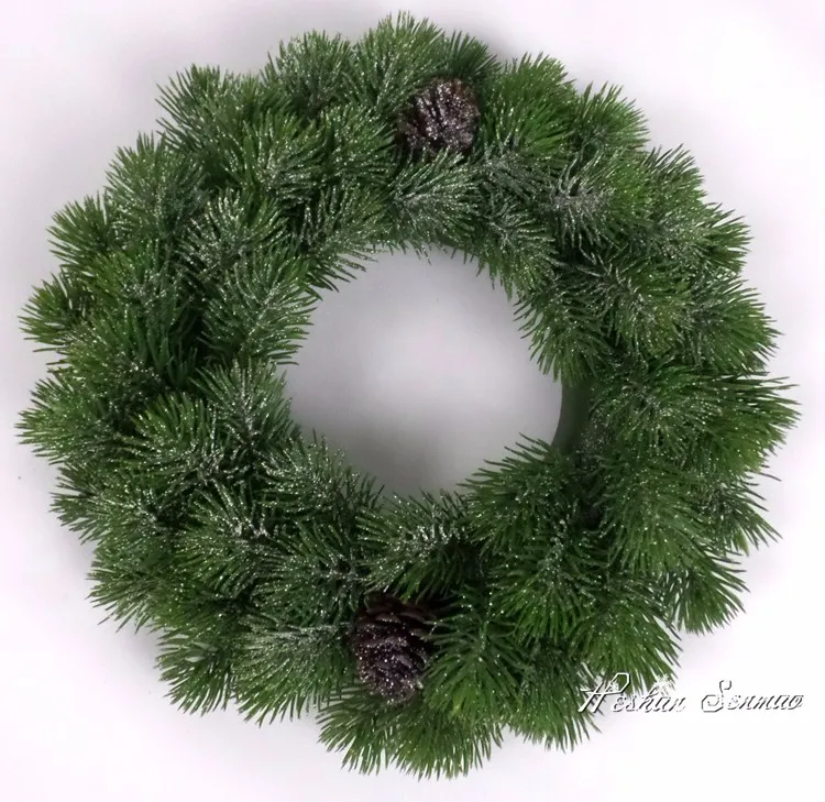 Real Look Artificial Evergreen Boxwood Wreath For Party Decorations Artificial Christmas Wreaths