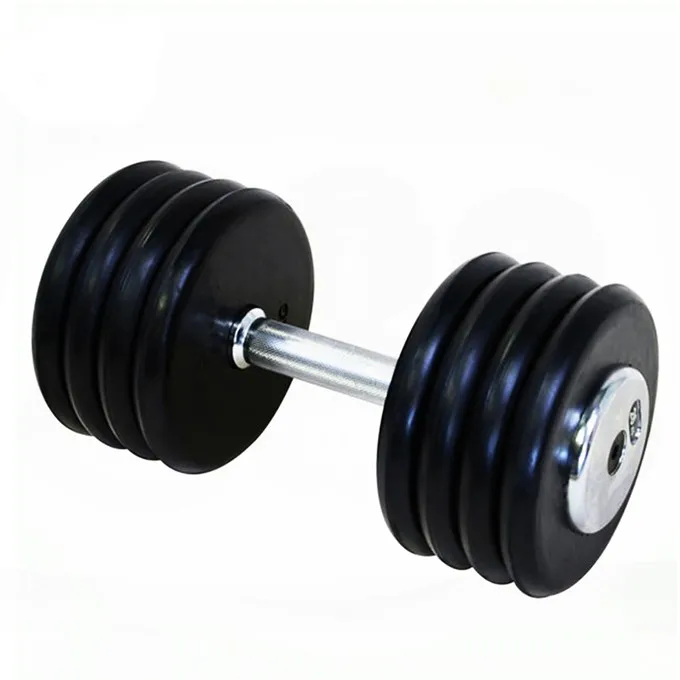 Adjustable Pro Style Rubber Dumbbell Set With Chrome End - Buy ...