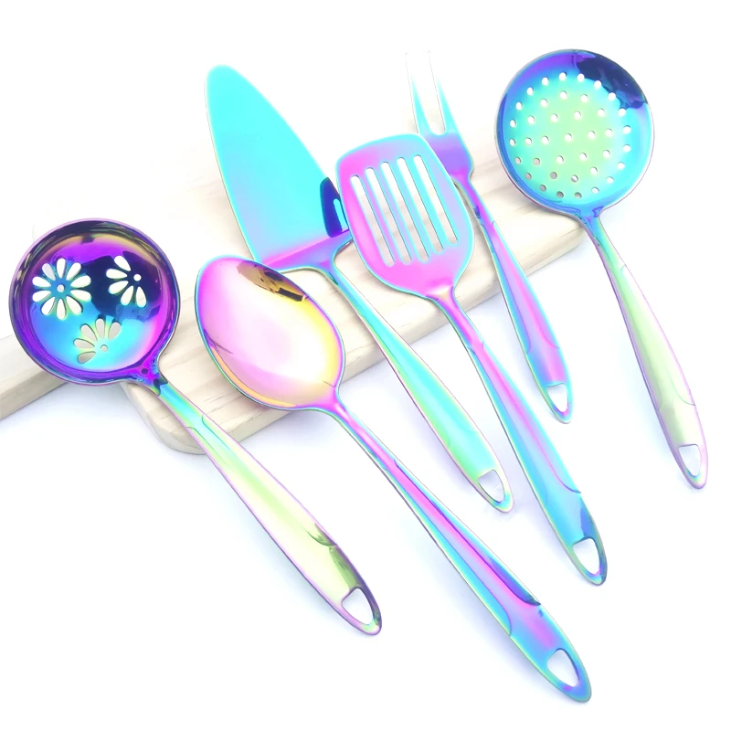 Stainless Steel Rainbow Cooking Tool Multifunction Kitchen Utensils