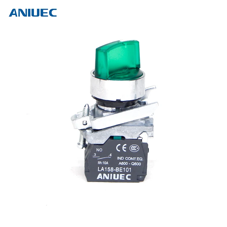 ANIUEC  XB4-BK12361  2 position selector with light push button switch