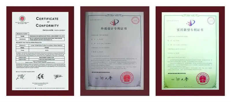 FR50B low temperature plasma corona treatment machine for plastic bottles