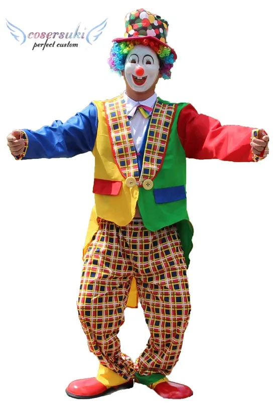 Halloween Cosplay Funny Clown Costume Masquerade Role Playing Adult ...