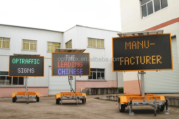Solar Power Outdoor Led Advertising Sign Mobile Portable Led Display