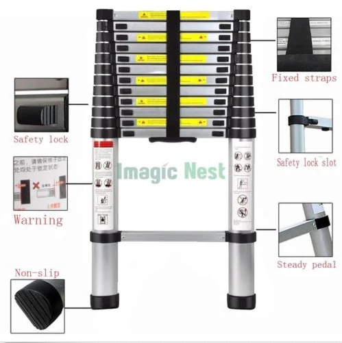 telescopic ladder rubber feet
