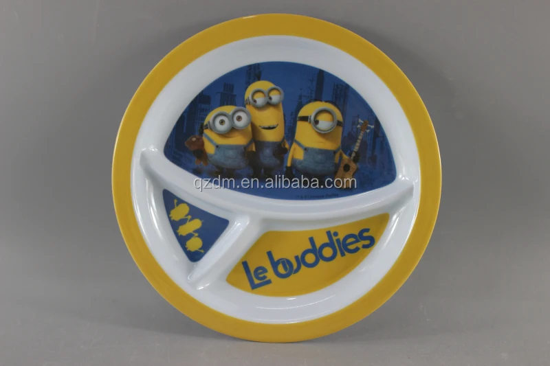 Melamine Baby 3 Divide Plate Kids Candy Dishes