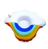 Inflatable floating beverages rainbow drink holder