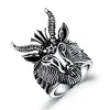 2017 New Design Sheep Animal Shaped Stainless Steel Rings For Men's Party
