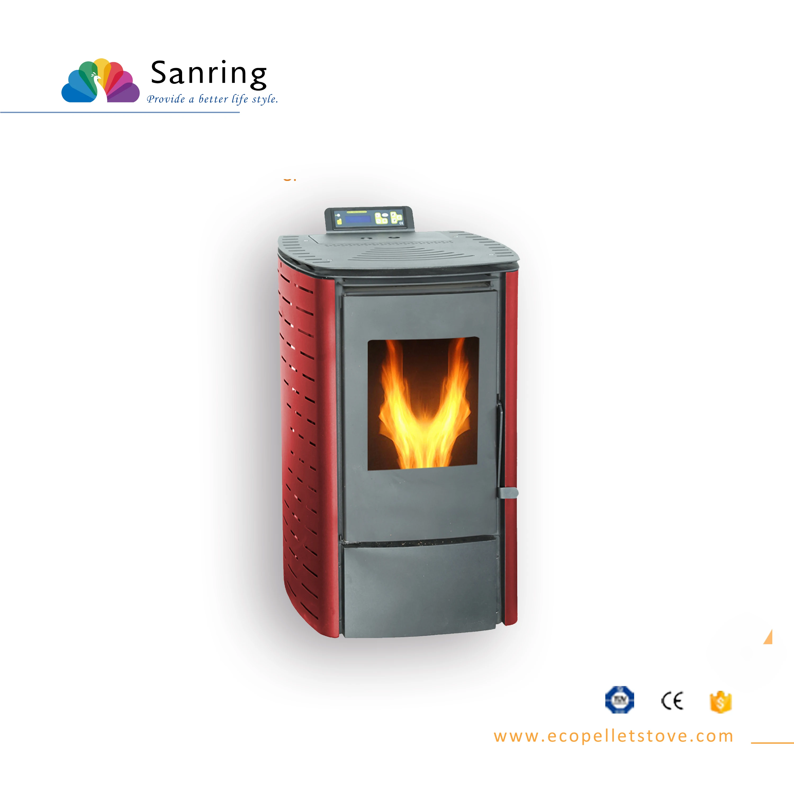 Small Heating Area Wood Pellet Fireplace Heater Mini Pellet Stove