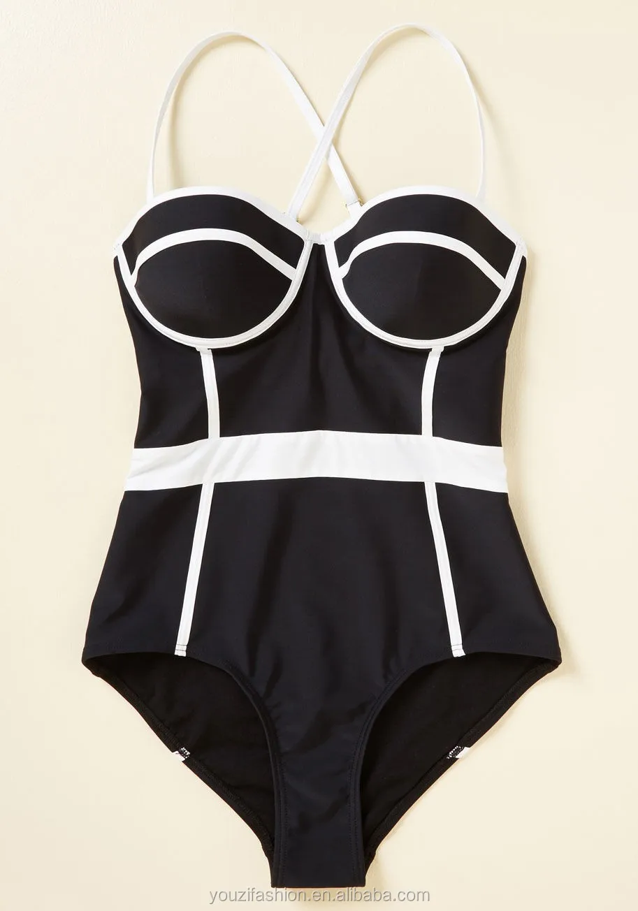 女装泳装新款夏季女装性感经典沙滩装复古连体泳衣 monokini bikini