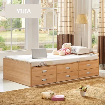 Simple Modern Single Bed With Drawers 1200 1900 Buy Design
