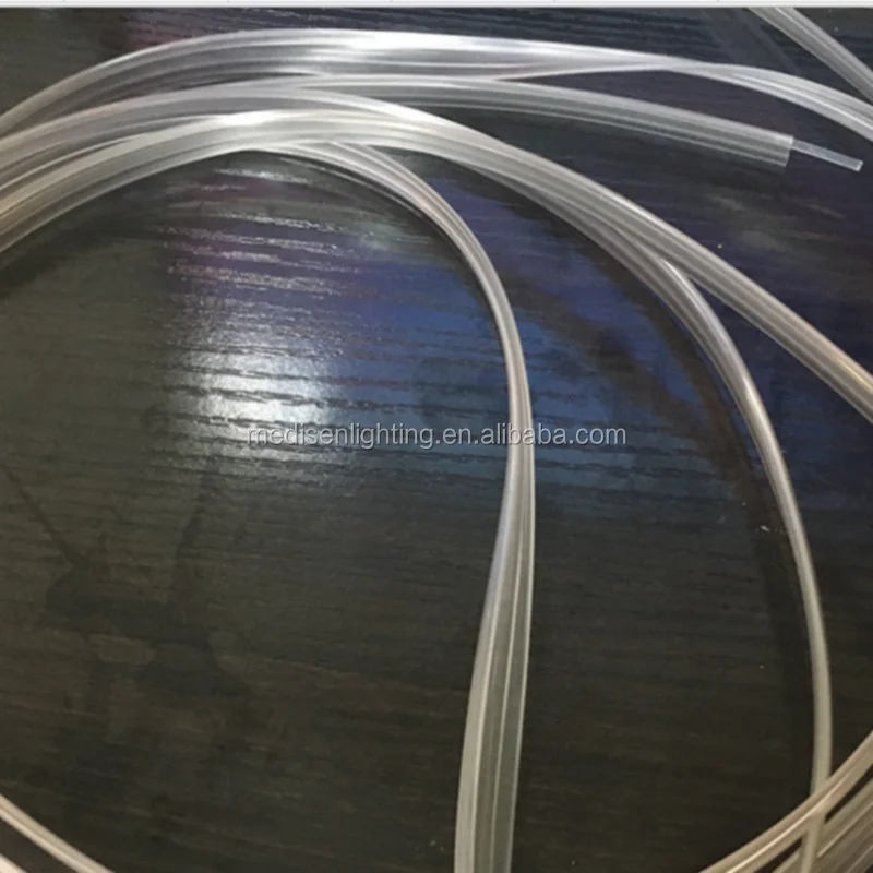 P shape 3mm Plastic Solid Side Glow Fiber Optic Light cable for car Benz BMW decorative