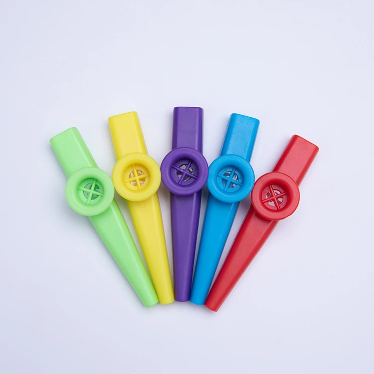 Custom Mini Percussion Colorful Plastic Kazoo Whistle Toy For Baby Kids