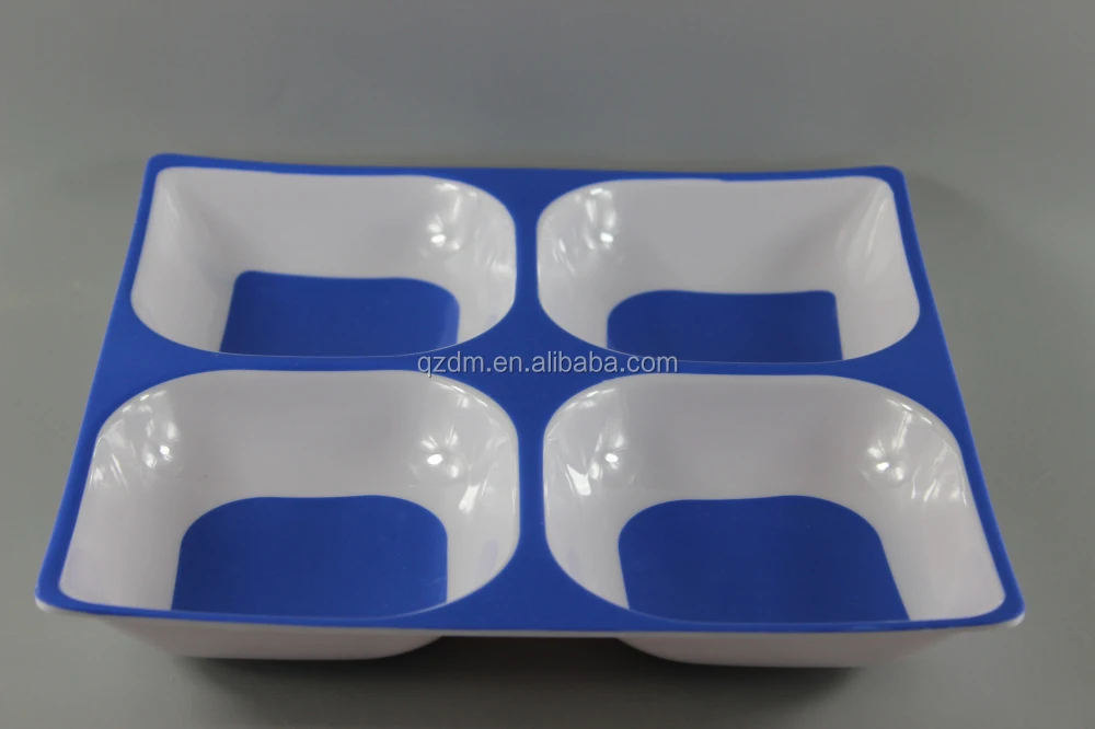 Printed Melamine 4 Section Plate