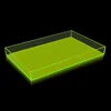 square custom color lucite stackable cosmetic tray Makeup acrylic display