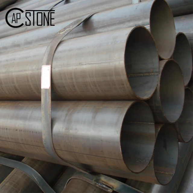 erw black round steel pipe / q235 construction scaffold pipe