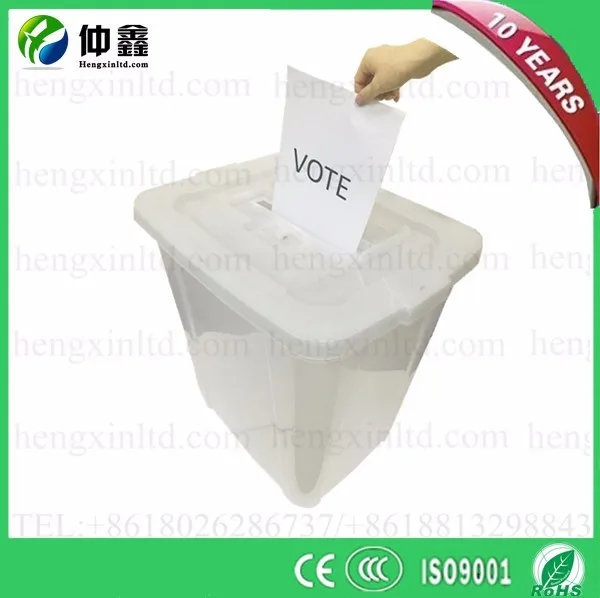 Pp Plastic Lockable Ballot Box With Plastic Seal For Voting Donation