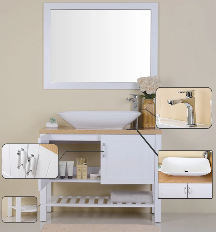 Classical Single Sink Floor Mounted Imported Oak Vanity Master Bedroom Medium Menards