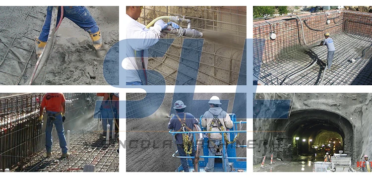 dry spraying concrete