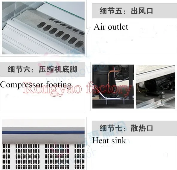 New Intelligent temp control can customized Supermarket vertical Fruit air curtain cabinet Wind cold Storage display cabinet