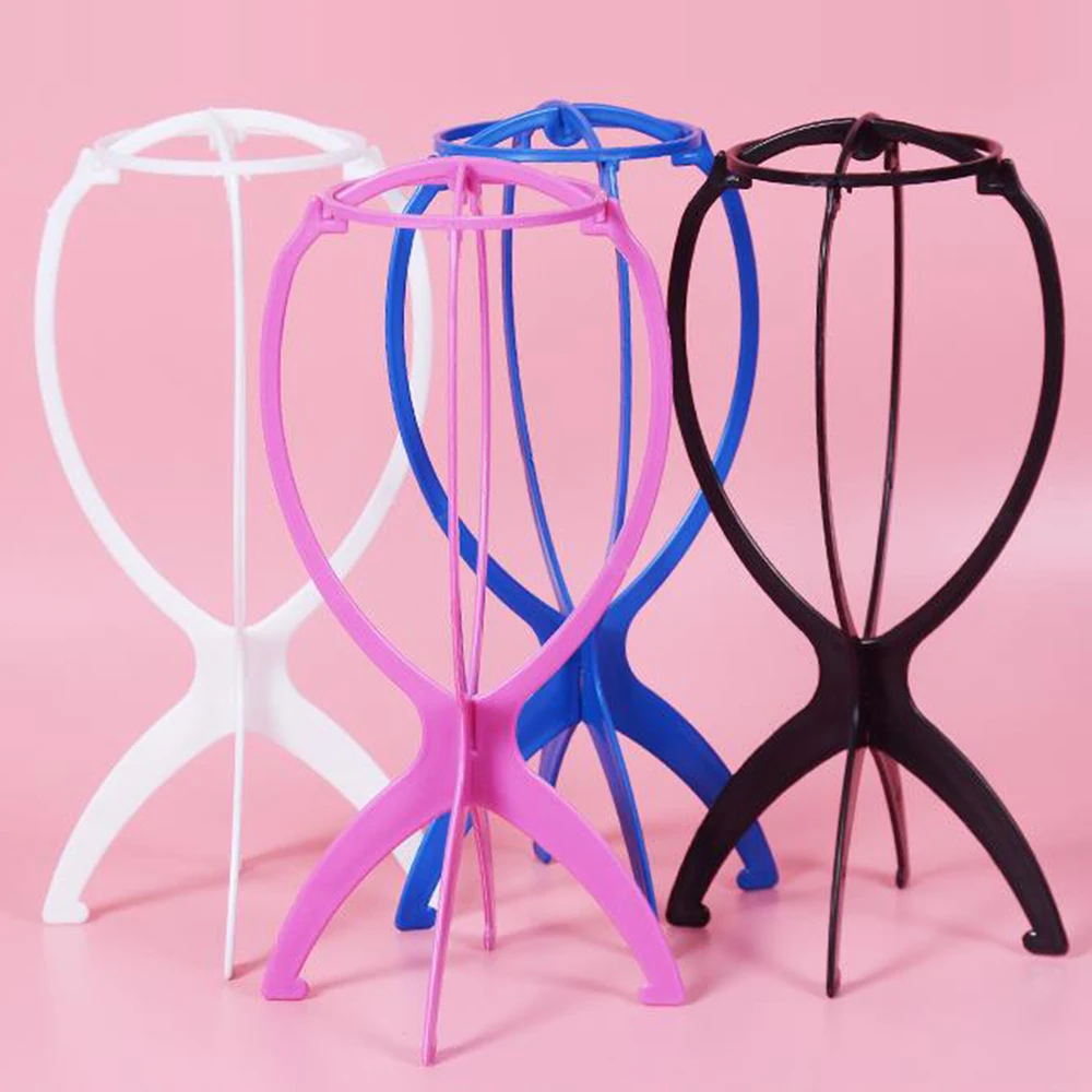 Plastic Wig Stand For Wig Display Folding Wig Holder - Buy Wig Stand ...