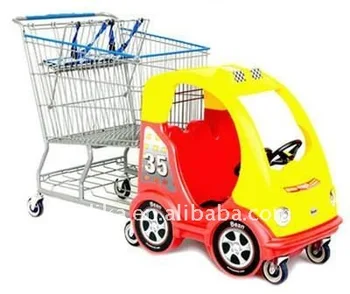 Kids Plastic Shopping Cart With A Toy 