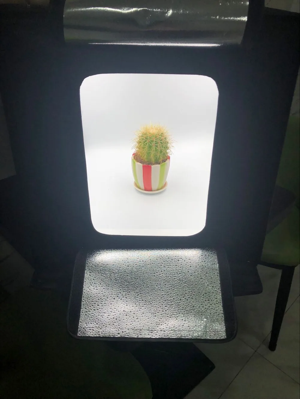 Puluz 40x40cm Mini Folding Soft Lightbox With 2 Led Light Black White