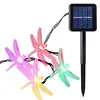 Quality Waterproof 4.8m 20 Led Christmas Solar String Lights Dragonfly Fairy Garden Light For Outdoor