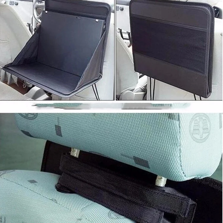 High quality oxford fabric foldable eating food car organizer fold back seat for laptop tablet notebook