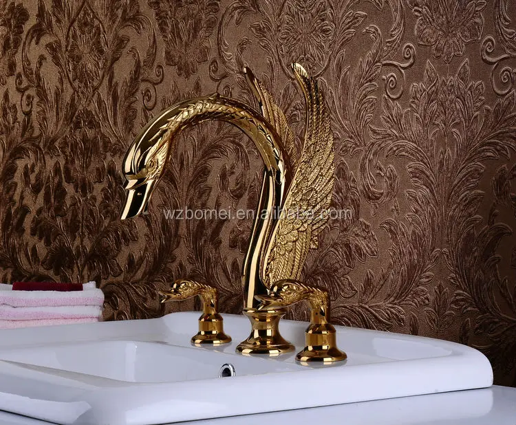 Kualitas Tinggi 3 Pcs Warna Emas Bentuk Hewan Swan Bentuk 3 Lubang
