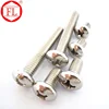 Cross recessed pan head thread rolling screws with flat end