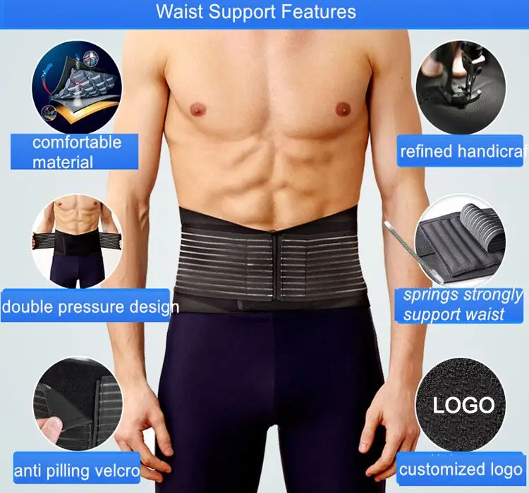 Customized Neoprene Waist Trimmer High Elastic Lower Back Support for Sports