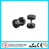 Black Titanium Anodized Stainless Steel Plain Cheater Plugs Custom Fake Plugs