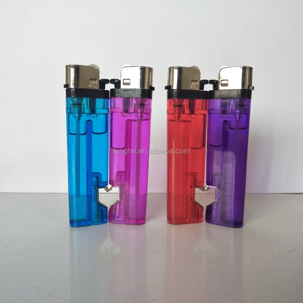 Fh201 Plastic Cigarette Lighter With Bottle Opener Disposable Lighter