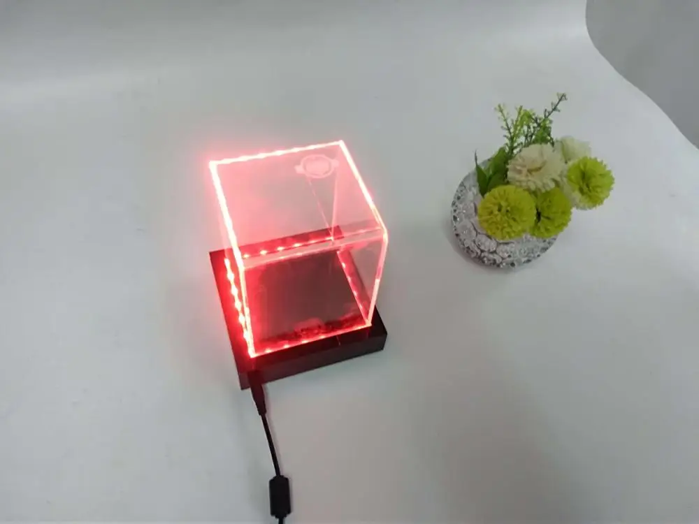 Custom Acrylic Clear Plexiglass Led Display Box With Led Light Buy