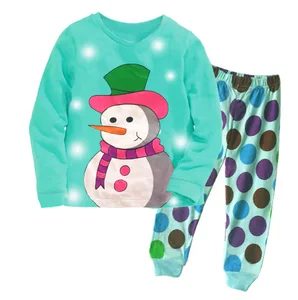 Children Boutique Snow Man Printed Cotton Sleep Wear Clothing Sets Low Price Children Boutique Snow Man Printed Cotton Sleep Wear Clothing Sets Low Price