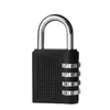 Password padlock black password lock zinc alloy large 4-digit mechanical code lock